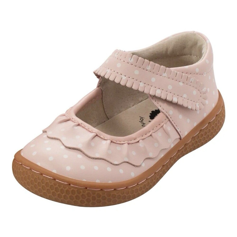 Livie & Luca “Ruche” Mary Jane Shoes Girl 3Y Pink Polka Dot NIB New Leather
